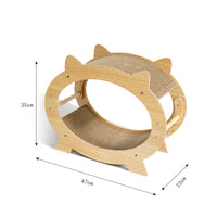 HKM-3337789 Cat Scratching Board – Durable Wood Construction, Multifunctional Design for Claw Grinding and Play, 54x22.5x19cm