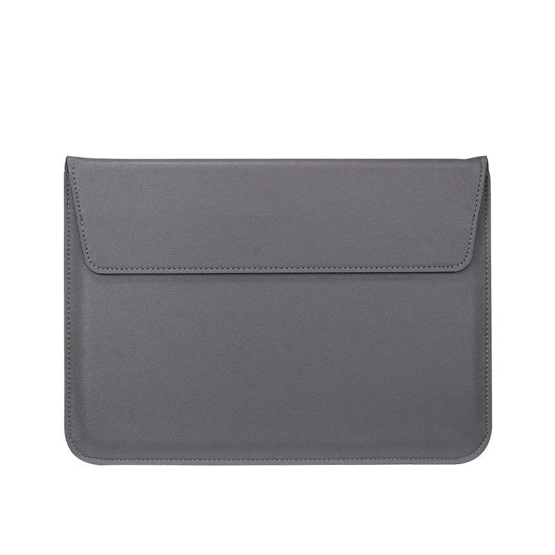 HKM-333779 Custom Smooth Leather Laptop Cover and Stand for 15-Inch Devices