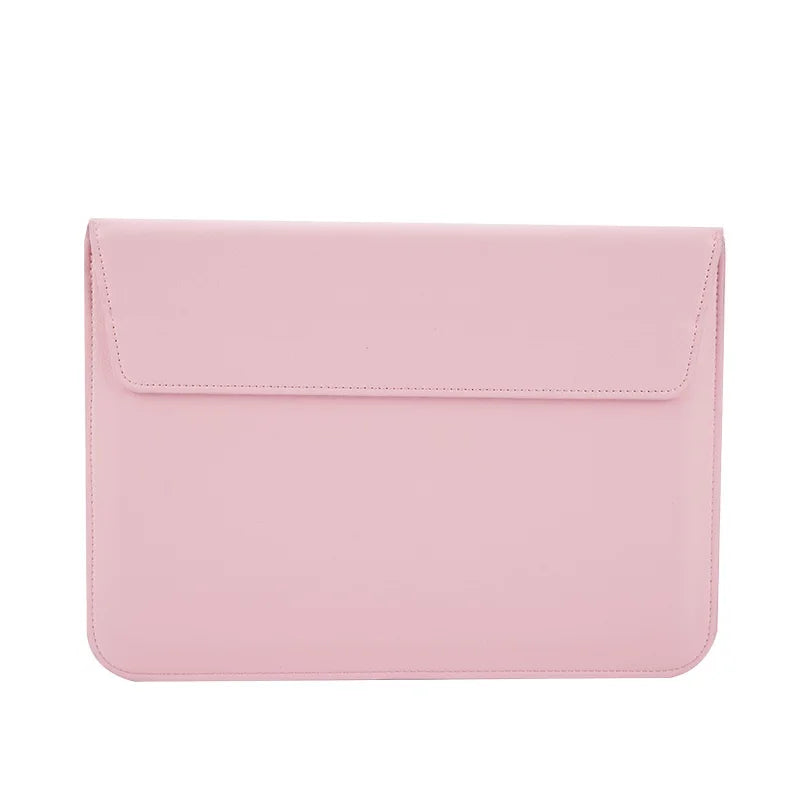 HKM-333779 Custom Smooth Leather Laptop Cover and Stand for 15-Inch Devices