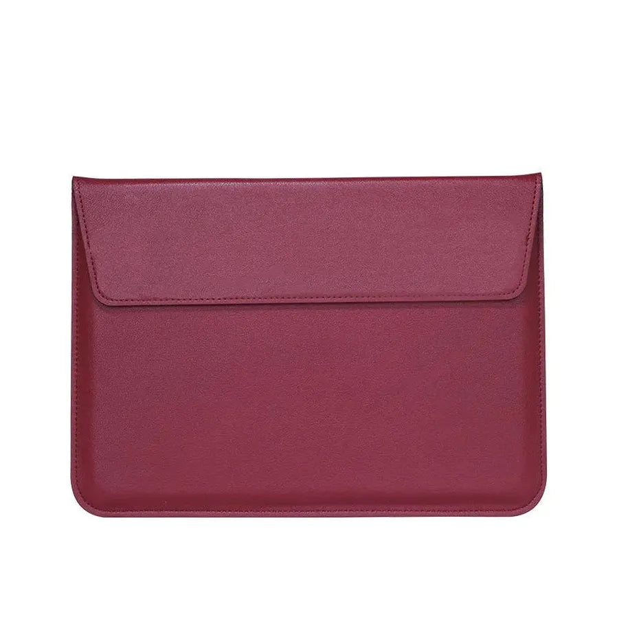 HKM-333779 Custom Smooth Leather Laptop Cover and Stand for 15-Inch Devices