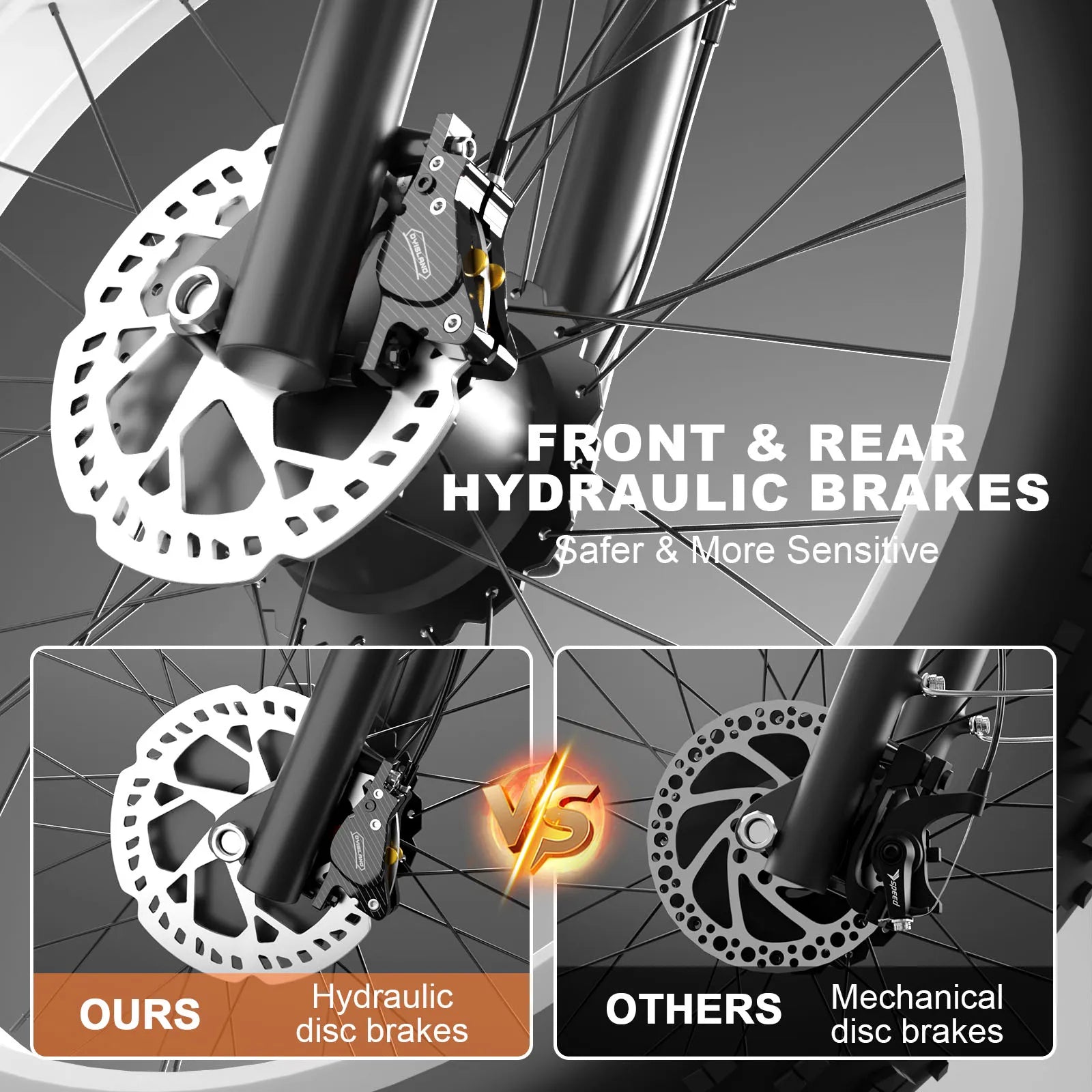 HKM-333779 Electric Hybrid Bike 2000W 48V Dual Motor Long Range 7-Speed Aluminium Alloy with Hydraulic Disc Brakes