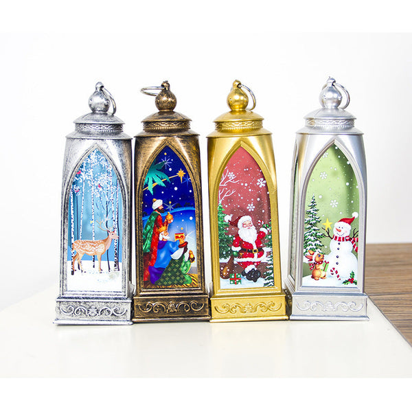 HKM-333843 Vintage Patterned Christmas Arch Lamp for Home and Table Decoration