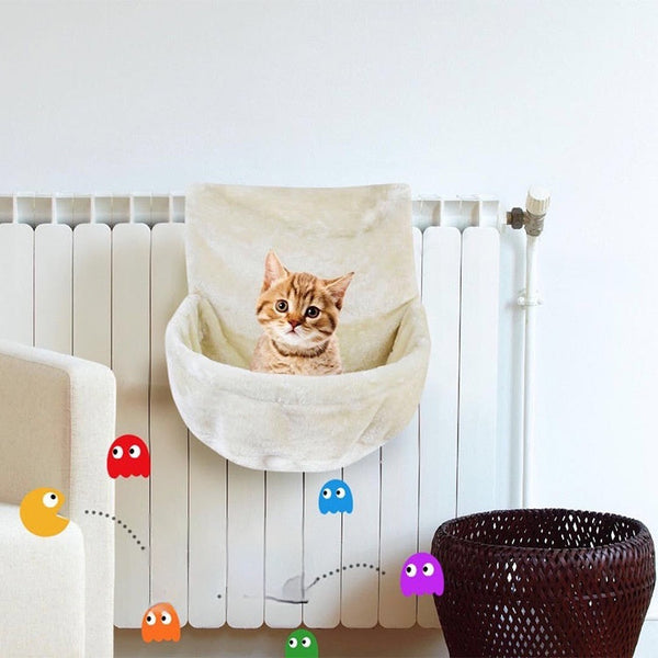 HKM-3339197 Cozy Iron Frame Cat Hammock in Multiple Colors