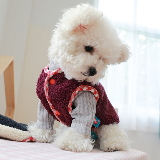 HKM-3339965 Cozy Lamb Wool Vest for Cats and Dogs - Warm and Stylish in Various Colors