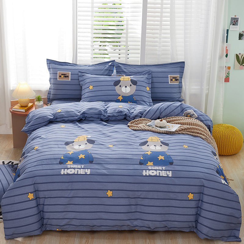 HKM-334035 Cute Cartoon Anime Duvet Cover Set in Pure Cotton – Available in Multiple Sizes