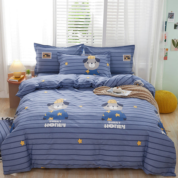HKM-334035 Cute Cartoon Anime Duvet Cover Set in Pure Cotton – Available in Multiple Sizes