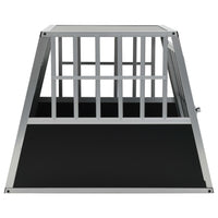 HKM-3341629 Dog Transport Crate with Single Door, Aluminum and MDF, 65 x 91 x 69.5 cm, Lightweight Design for Easy Travel