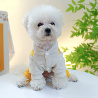 HKM-3341757 Cute Corduroy Little Tiger Suspender Pants for Dogs - Multiple Sizes Available