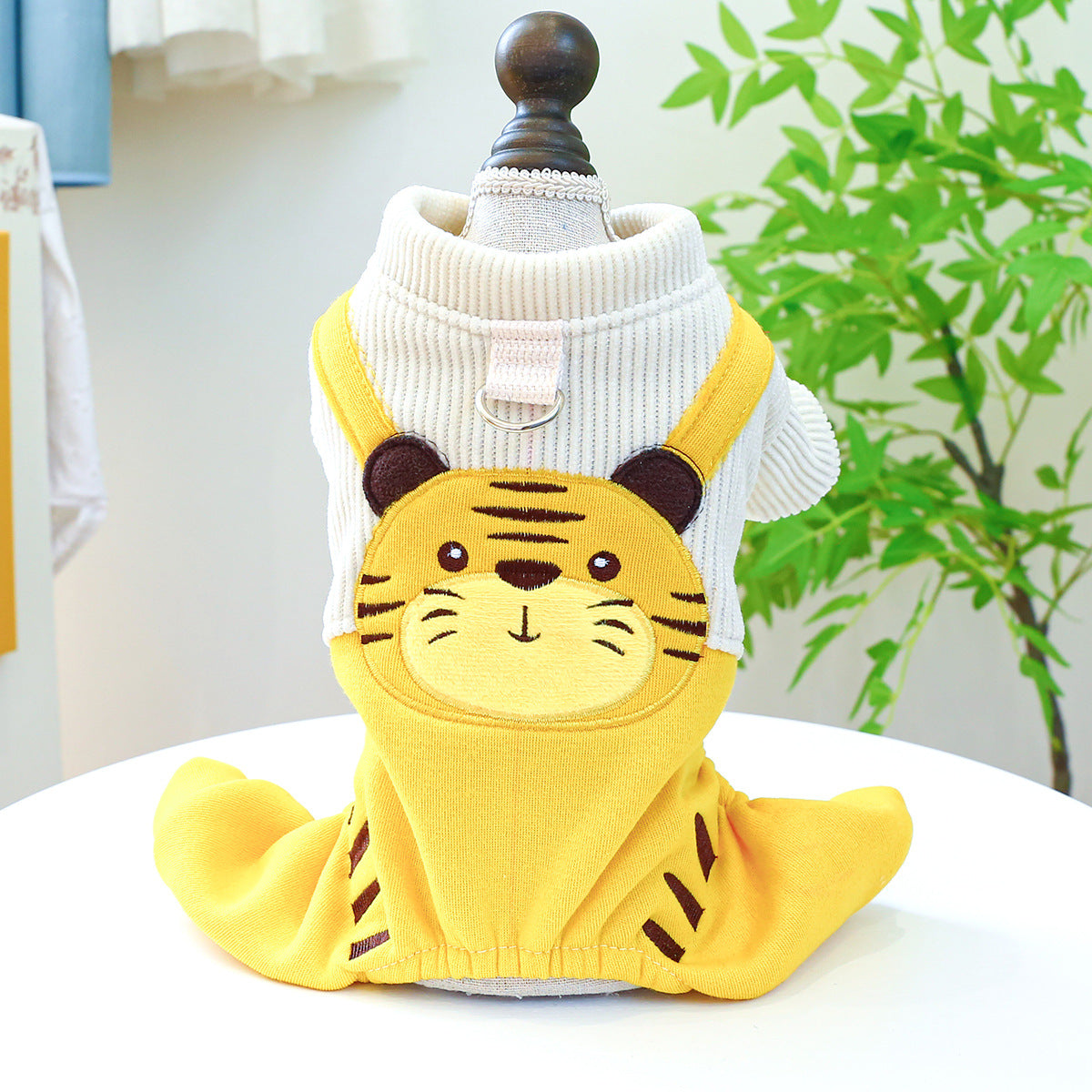 HKM-3341757 Cute Corduroy Little Tiger Suspender Pants for Dogs - Multiple Sizes Available