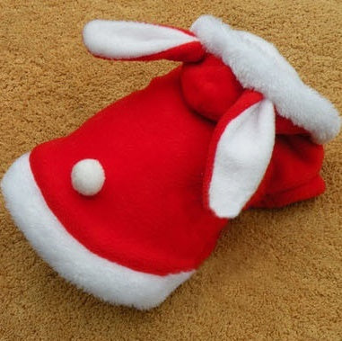 HKM-3342013 Cute Rabbit Pet Hoodie for Cats and Dogs - Fleece Warm Jacket in Various Sizes