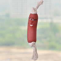 HKM-3342397 Eco-Friendly Silicone Sausage Gnaws Pet Chew Toy for Dental Health