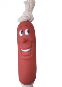 HKM-3342397 Eco-Friendly Silicone Sausage Gnaws Pet Chew Toy for Dental Health