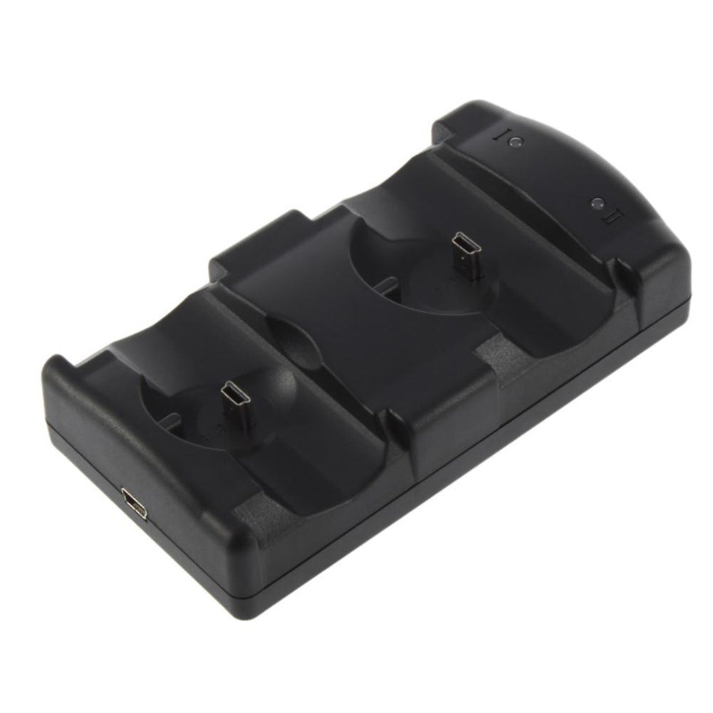 HKM-334291 Dual Charger Dock for PS3 Controllers - Wireless Charging Stand, Black
