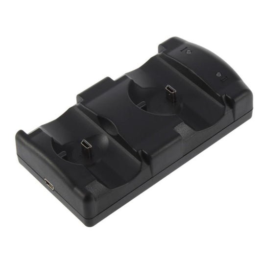 HKM-334291 Dual Charger Dock for PS3 Controllers - Wireless Charging Stand, Black