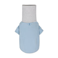 HKM-3343165 Color Block High Collar Basic Shirt for Dogs - Casual Pet Clothing in Pink, Light Blue, and Brown