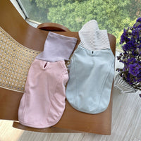 HKM-3343165 Color Block High Collar Basic Shirt for Dogs - Casual Pet Clothing in Pink, Light Blue, and Brown