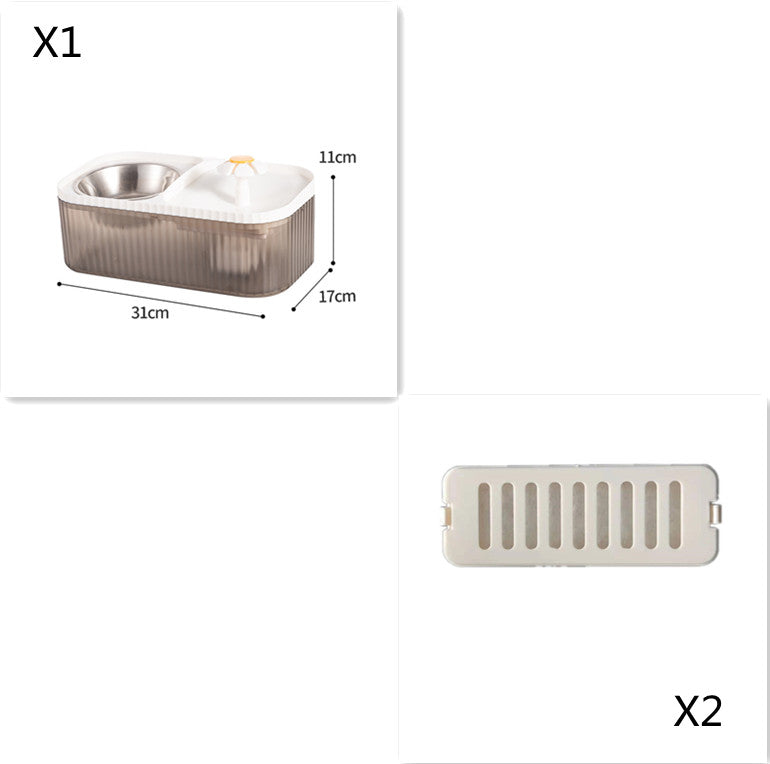 HKM-3343421 Large Capacity Cat and Dog Automatic Feeder with Detachable Water Fountain in Multiple Colors