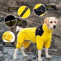 HKM-3343933 Waterproof and Windproof Shell Jacket for Dogs - Available in Yellow, Black, Milky White, Sizes XL to 8XL