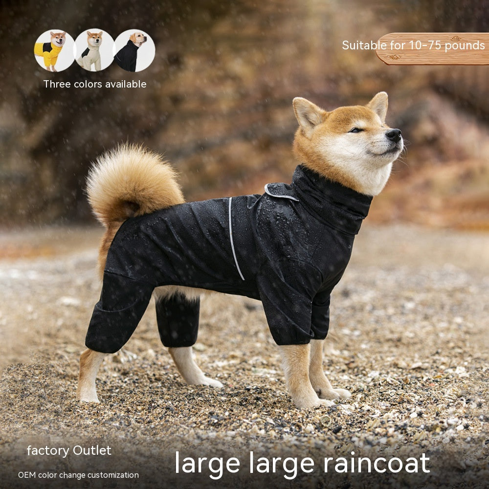 HKM-3343933 Waterproof and Windproof Shell Jacket for Dogs - Available in Yellow, Black, Milky White, Sizes XL to 8XL