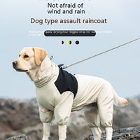 HKM-3343933 Waterproof and Windproof Shell Jacket for Dogs - Available in Yellow, Black, Milky White, Sizes XL to 8XL
