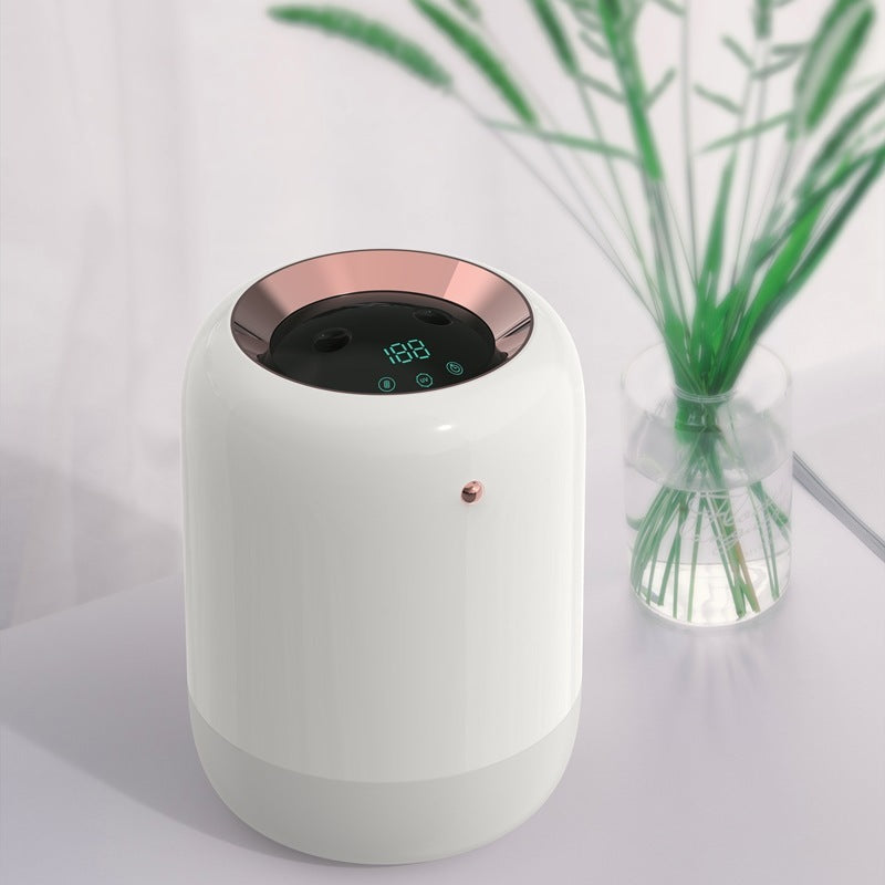 HKM-334419 USB Mini Portable Ultrasonic Essential Oil Diffuser with Water Shortage Protection, Round Shape, Quiet Operation