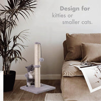 HKM-3344829 Premium Cat Scratching Post with Sisal Cover and Hanging Ball for Kittens and Small Cats