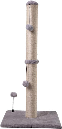 HKM-3344829 Premium Cat Scratching Post with Sisal Cover and Hanging Ball for Kittens and Small Cats