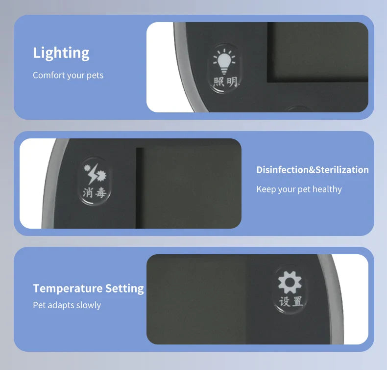 HKM-334483 55L Quiet Pet Hair Dryer Cabin with Smart Timer, Temperature Control & Overheat Protection for Dogs and Cats