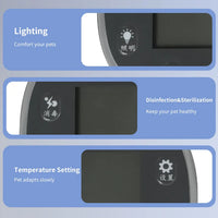 HKM-334483 55L Quiet Pet Hair Dryer Cabin with Smart Timer, Temperature Control & Overheat Protection for Dogs and Cats