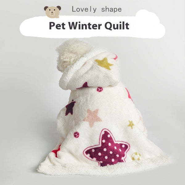 HKM-3344957 Coral Fleece Portable Pet Cloak Pajamas in XINGX and Moon Design