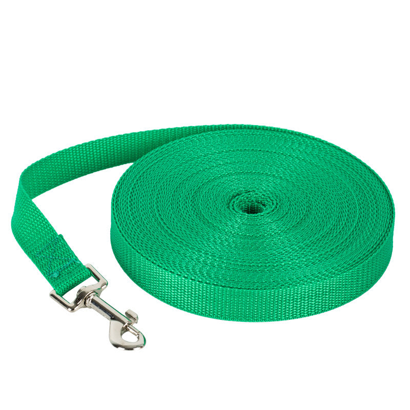 HKM-3347133 Durable Nylon Long Rope Pet Leash - 1.5M, 1.8M, 3M Lengths in Vibrant Colors