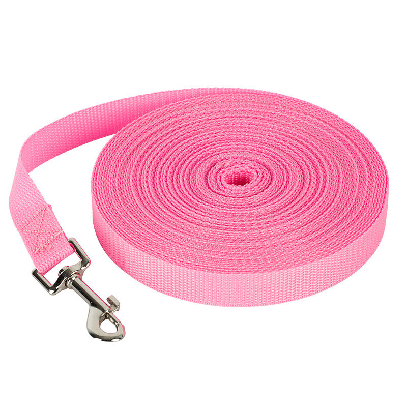 HKM-3347133 Durable Nylon Long Rope Pet Leash - 1.5M, 1.8M, 3M Lengths in Vibrant Colors