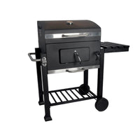 HKM-334739 Charcoal BBQ Grill Trolley with Side Table in Multiple Sizes
