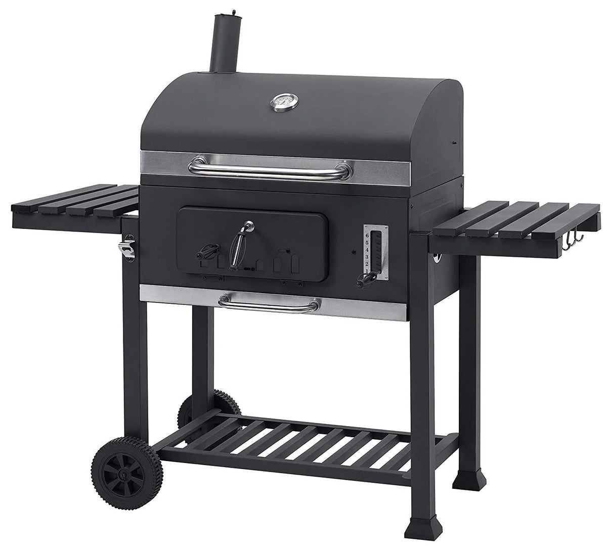 HKM-334739 Charcoal BBQ Grill Trolley with Side Table in Multiple Sizes