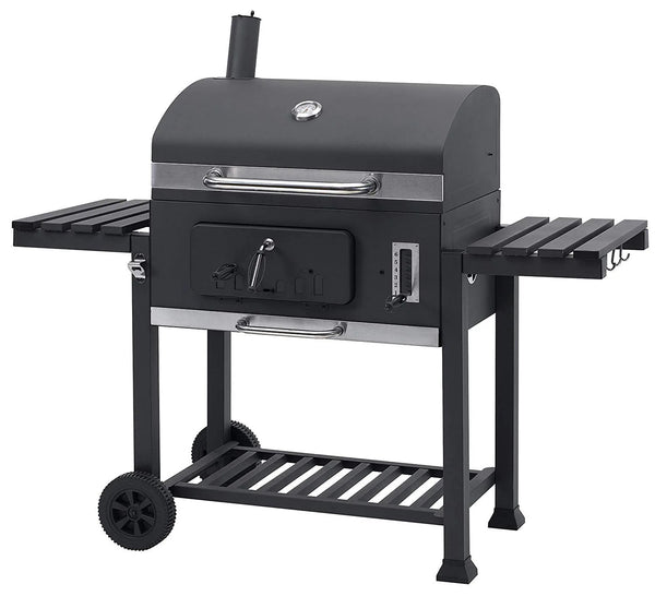 HKM-334739 Charcoal BBQ Grill Trolley with Side Table in Multiple Sizes