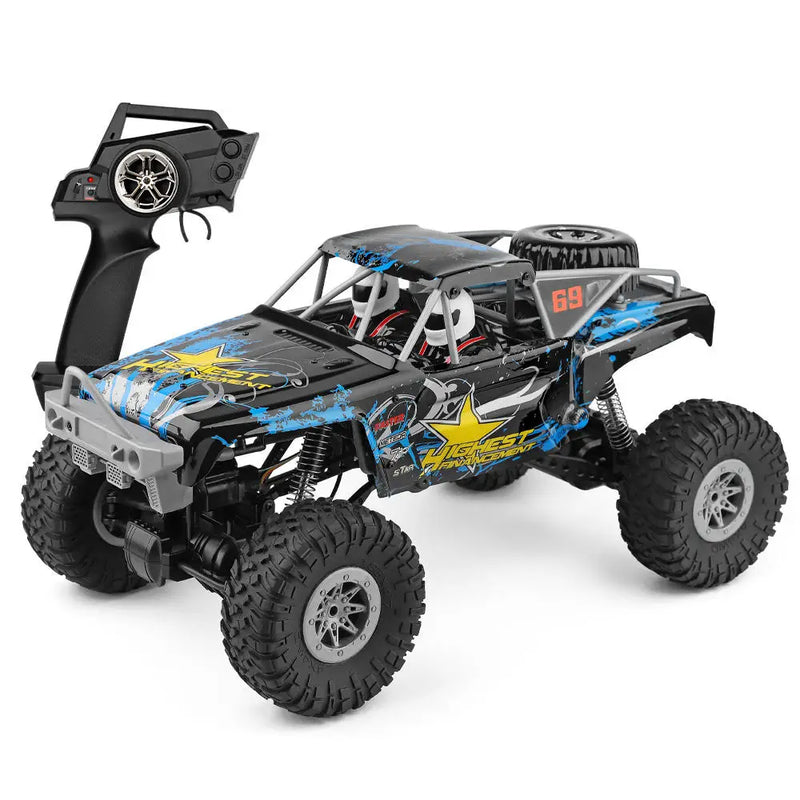 HKM-334803 1/10 Scale Electric Off-Road Remote Control Climbing Car - 4WD for Indoor and Outdoor Use