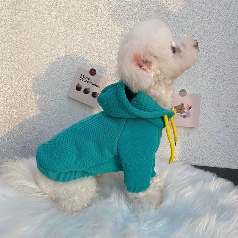 HKM-3348413 Pet Sweater in Monochrome Colors - Lake Green and Rose Red, Bamboo Material