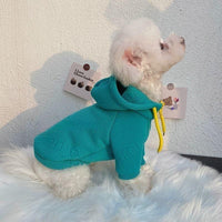 HKM-3348413 Pet Sweater in Monochrome Colors - Lake Green and Rose Red, Bamboo Material