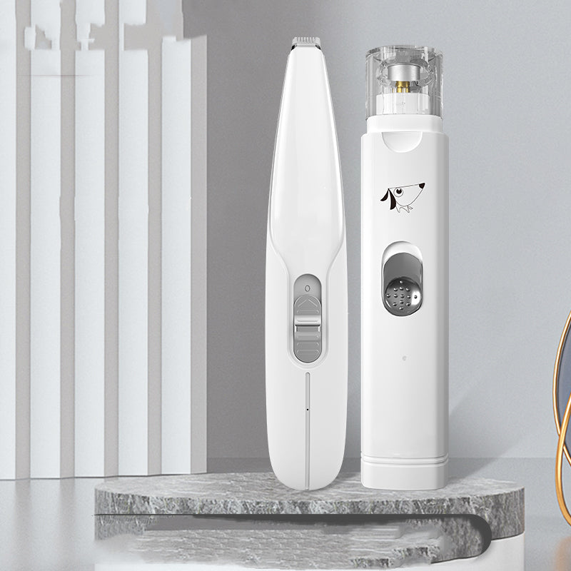 HKM-3348925 Pet Paw Hair Trimmer with USB Charging and LED Light ¨C Rechargeable Dog Grooming Tool