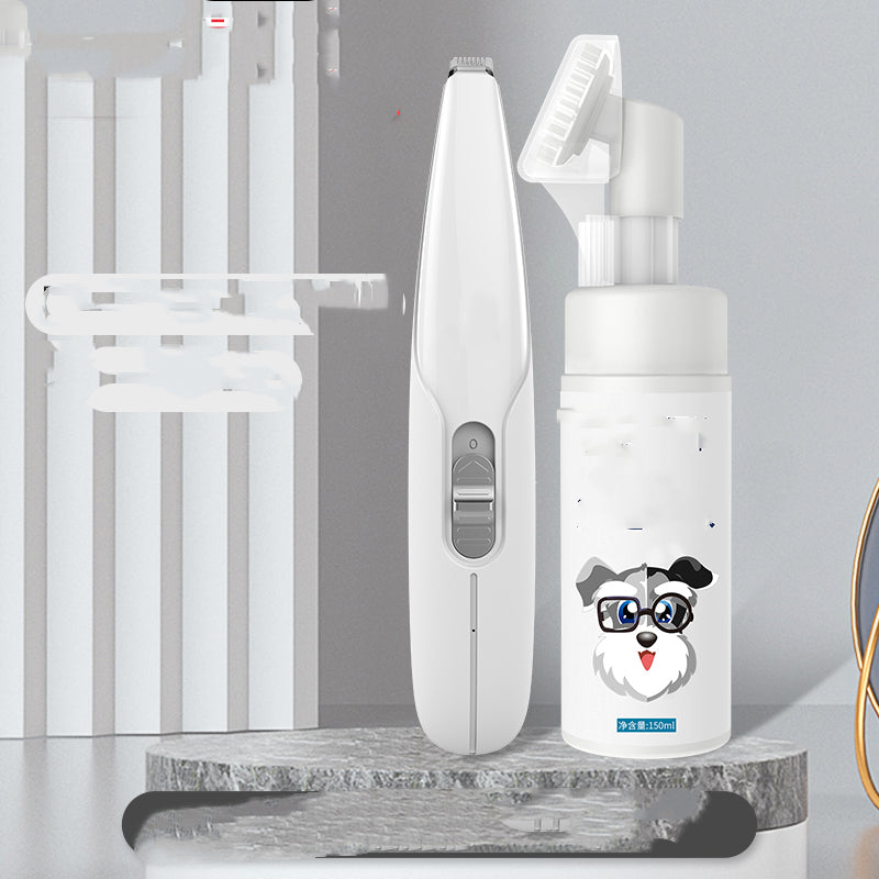 HKM-3348925 Pet Paw Hair Trimmer with USB Charging and LED Light ¨C Rechargeable Dog Grooming Tool