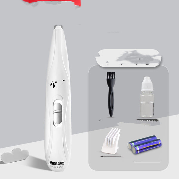 HKM-3348925 Pet Paw Hair Trimmer with USB Charging and LED Light ¨C Rechargeable Dog Grooming Tool