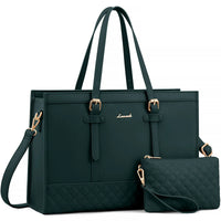 HKM-334931 Spacious Women's 2-Piece Laptop Tote Bag Set for Business and Travel, Fits Up to 15.6-Inch Laptops