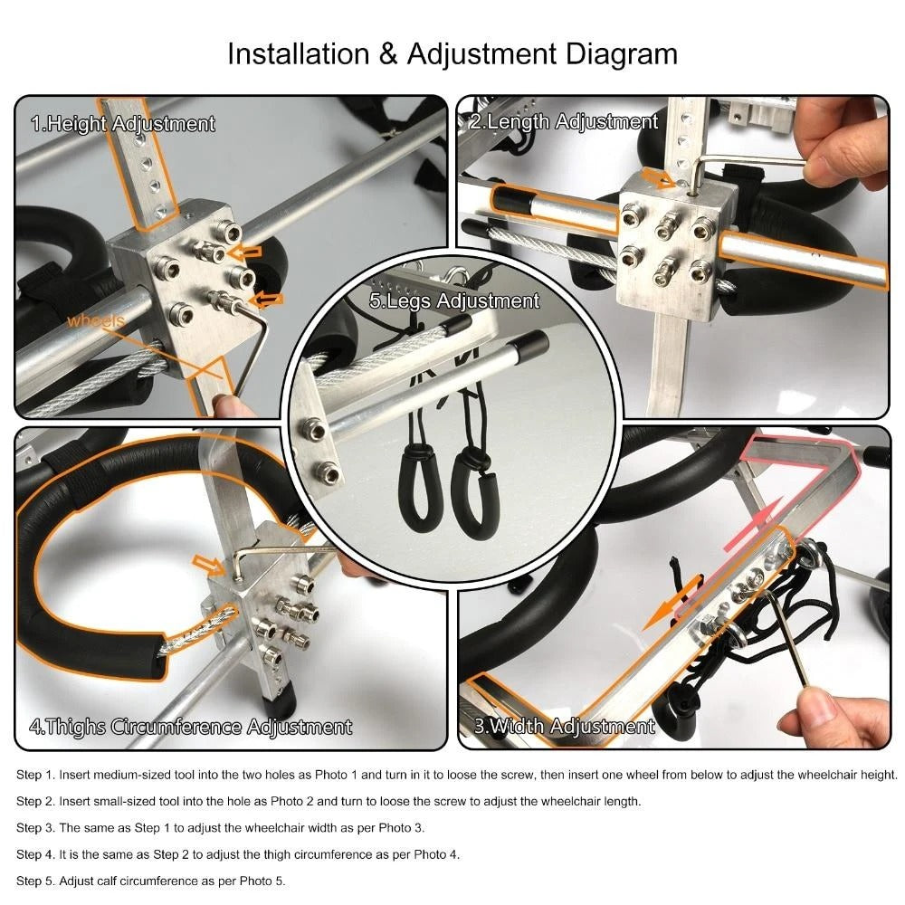 HKM-3350589 Adjustable Dog Wheelchair for Small Breeds - Perfect Support for Mobility Issues