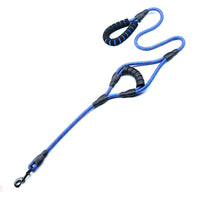 HKM-3352381 Reflective Nylon Woven Double Handle Dog Leash in Multiple Colors