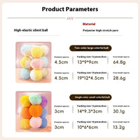 HKM-3352765 Cat Teasing Ball Set in Mixed Sizes - High Elasticity Cotton Thread for Fun Playtime