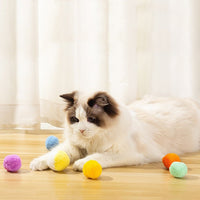 HKM-3352765 Cat Teasing Ball Set in Mixed Sizes - High Elasticity Cotton Thread for Fun Playtime