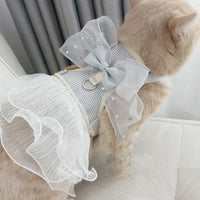 HKM-3352893 Three-Layer and Six-Layer Yarn Pet Leash Dress for Cats and Small Dogs