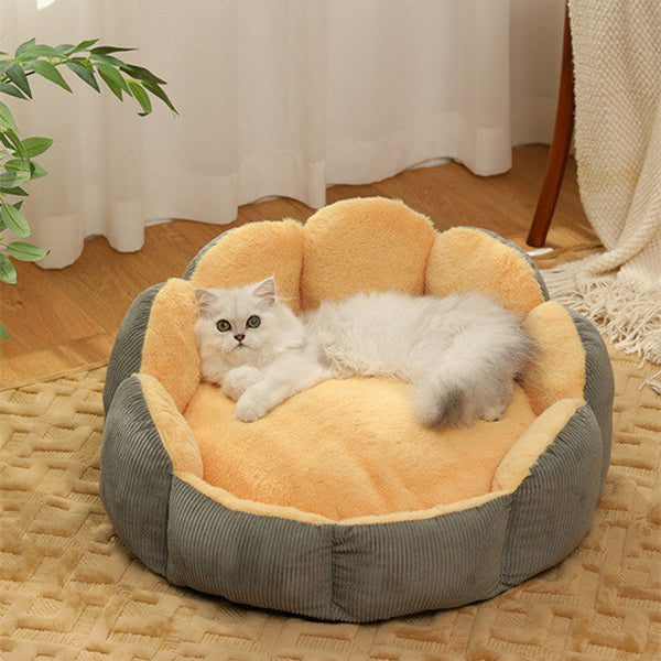 HKM-3353149 Cozy Removable and Washable Plush Cat and Dog Kennel - Available in Multiple Sizes and Colors