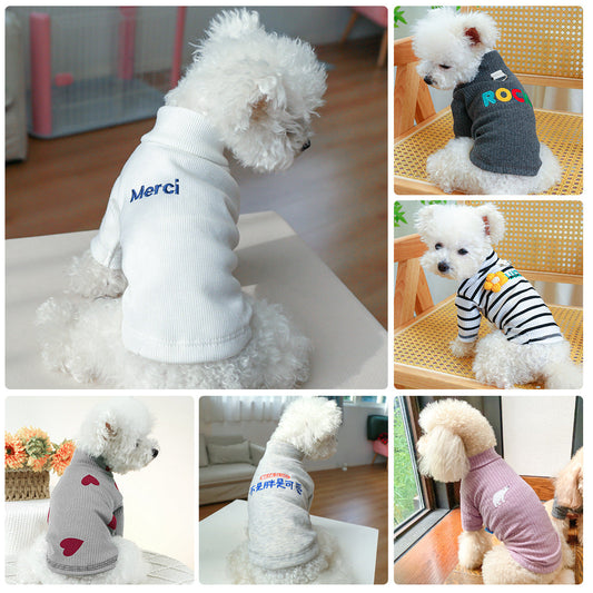 HKM-3353661 Cozy Fall and Winter Dog Clothing - Cute Tops and Undershirts in Various Colors and Styles