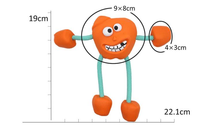 HKM-3353917 Durable Rubber Ball Toy for Small and Medium Dogs with Molar Teeth Cleaning Features